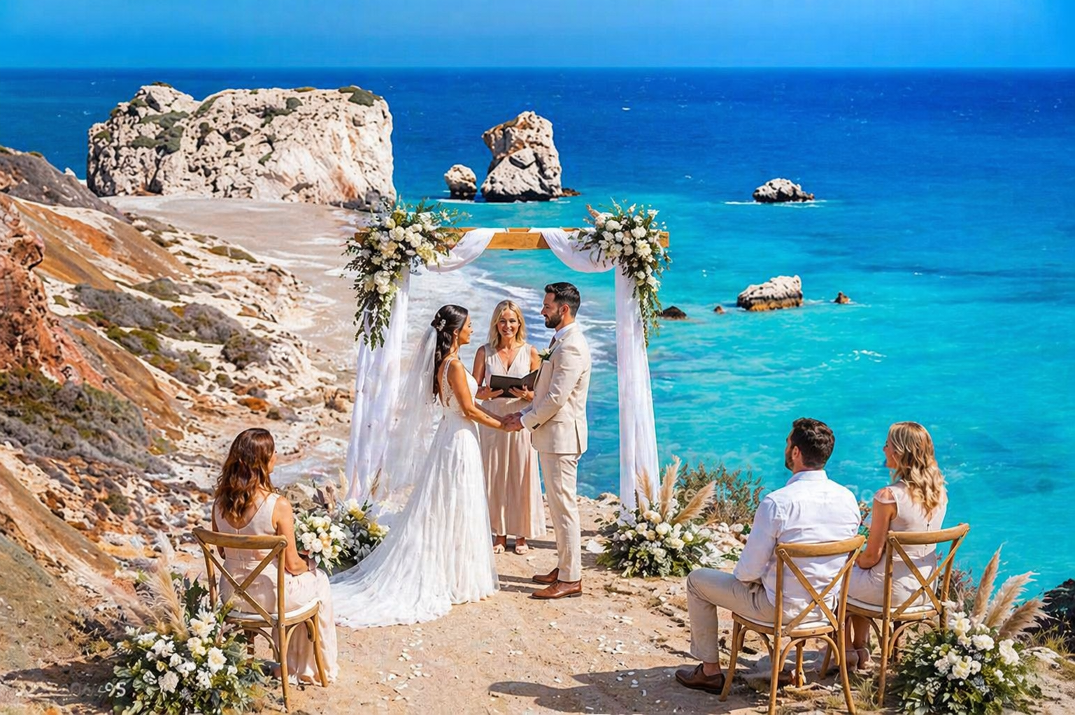 Book your wedding day in Aphrodite's Rock-Petra tou Romiou